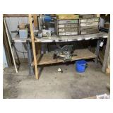Industrial Steel Leg Workbench with Lower Shelf