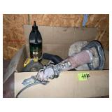 Box Lot with Buffer, Hydraulic Oil, Thermostat, Bearings, and Automotive Parts