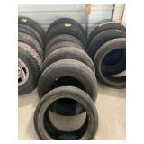 Assorted Automotive Tires Lot including Cooper and General Brands