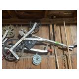 Metal Row Crop Cultivator Attachment with Multiple Wheels and Gearbox