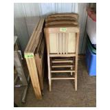 Solid Kumfort Rastetter Folding Chairs and Table Set