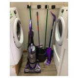 Lot of Cleaning Supplies, Vacuum, Mops, and Laundry Detergents