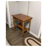 Wooden Writing Desk with Single Drawer and Lower Shelf