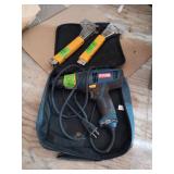 Ryobi Corded Electric Drill and Two Hammer Tackers with Storage Case