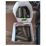 Assorted Collated Framing Nails and Fasteners in Storage Boxes