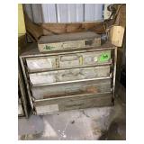 Kimball Co. Metal Parts Cabinet with Assorted Speed Nuts and Hardware Organizers