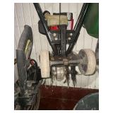 Gas-Powered Garden Tiller with Transport Wheels