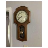 Elgin Wood Wall Clock with Pendulum