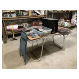 Acoustic Cinema Sound System, Framed Rooster Art, Table, and Folding Chair Lot