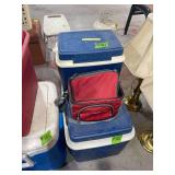 Lot of Two Coolers and Soft-Sided Insulated Bag