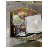 Box of Assorted Blankets and King Size Sheet Set