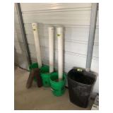 Lot of PVC Pipes, Wood Planks, and Countertop Material