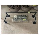 Industrial Style Wall-Mounted Metal Pipe Clothing Rack with Hardware