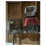 Assorted Pet Crates and Carriers