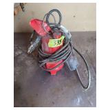 Red Submersible Utility Pump with Float Switch and Power Cord