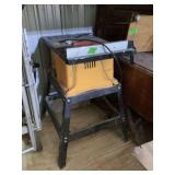 Yellow Table Saw with Metal Stand and Rip Fence