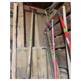 Assorted Long Handled Tools and Pry Bars