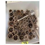 Assorted Metal Socket Wrench Set with Extension Bar