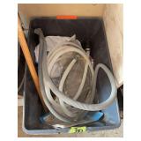 Assorted Plastic Hoses and Piping in Bin