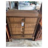 Wooden Bureau with Five Drawers