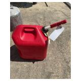 Red Plastic Gasoline Can with Pour Spout
