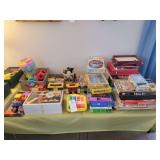 Assorted Board Games, Puzzles, Toys, and Musical Instruments Collection