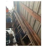Two Ladders Including Aluminum Extension Ladder and Wooden Ladder