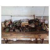 Assorted Farm Equipment Parts, Hardware, and Lighting Lot