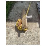 John Deere Tractor Weight with Wooden Handle and Mounting Board