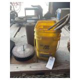 Assorted Workshop Tools, Circular Saw Blade, and Hardware Lot