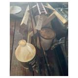 Large Handmade Wooden Windmill Model with Tower and Ladder