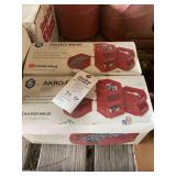 Two 6-Packs of Akro-Mils Red Plastic Storage Bins Model 08-212