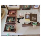 Mixed Lot of Decorative Home Decor, Miniatures, and Religious Plaques