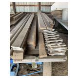 Assorted Lumber and Wooden Slats on Trailer