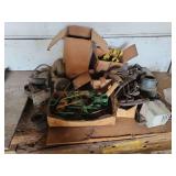 Assorted Industrial Hardware Lot with Springs, Casters, and Fasteners