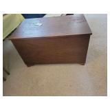 Wooden Storage Chest with Hinged Lid