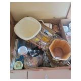 Box Lot of Kitchenware, Glassware, and Miscellaneous Collectibles