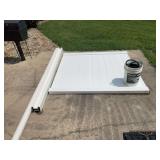 White Vinyl Fence Panel and Posts Assembly