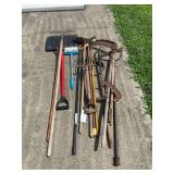 Assorted Garden Tools and Long-Handled Implements