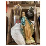 Religious Statues and Decor Assortment in Box