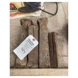 Set of Four Heavy Metal Rail Spikes