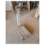 Industrial Platform Beam Scale with Wooden Platform and Cast Iron Base