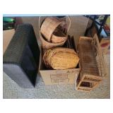 Assorted Woven Baskets and Storage Lot