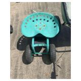 Rolling Garden Seat Cart with Tractor Style Seat