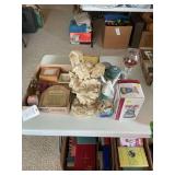 Assorted Home Decor and Collectibles Lot including Angel Figurine and Frames