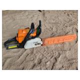 Stihl MS 170 Gas Chainsaw with Rollomatic E Mini Bar and Scabbard