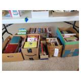 Assorted Mixed Lot of Books, Bibles, and Magazines in Multiple Cardboard Boxes