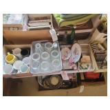 Lot of Assorted Glassware, Coffee Mugs, and Anniversary Memorabilia