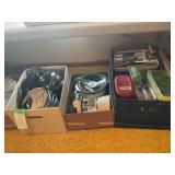 Assorted Kitchenware Lot Including Pots, Pans, Small Appliances, and Utensils