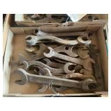 Assorted Box of Metal Open End and Specialty Wrenches